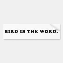 L'oiseau est le mot adhésif pour voiture