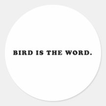 L'oiseau est le mot autocollants