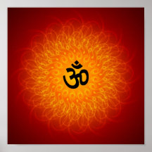 L'OM spirituel sur l'affiche de mandala