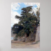 L'ONU Paysage Côtier de dans de Bouguereau - d'Arb Poster