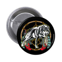 Loup Dreamcatcher Badge Avec Épingle