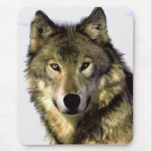 Loup gris Mousepad Tapis De Souris
