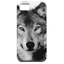 Loup noir et blanc coques Case-Mate iPhone 5