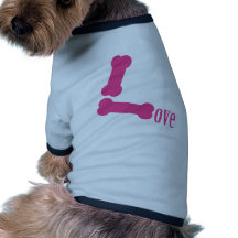 Love mit einem großen „L " Hund Tshirt