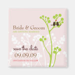 Lovebirds (erröten Rosa), Save the Date Magnete