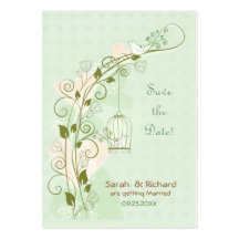 Lovebirds-tadellose Hochzeit - Save the Date Visitenkarten Vorlagen