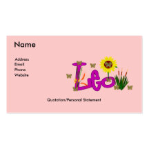 Löwe-Blumen Visitenkartenvorlage