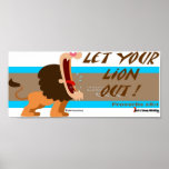 Löwe-Brüllen Plakatdrucke