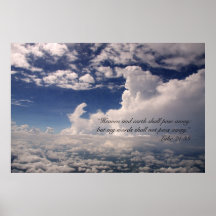 Luke-21:33 Schrifts-Plakat (Version C)