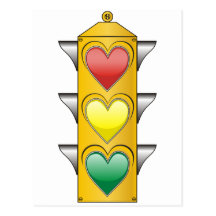 Lumière d'amour du trafic cartes postales