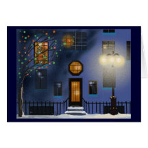 Lumières de Noël Carte De Vœux