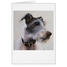 Lurcher-Hund in der Wasserfarbe Grußkarten