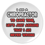 Lustige Chiropraktor-T-Shirts und Geschenke Flache Teller