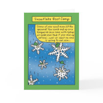 Lustige Karte Schneeflocke-Boot Camps