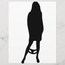 lustige weibliche Silhouetteikone Flyerdesign