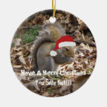 Lustige Weihnachtseichhörnchen-Verzierung Ornamente