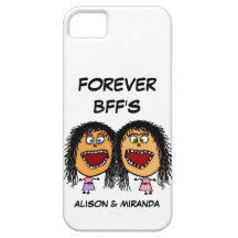 Lustiger Cartoon-beste Freund-bester Freundin iPhone 5 Schutzhülle