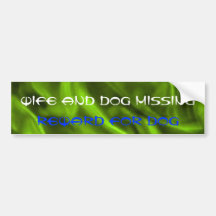 Lustiger Ehefrau-und Hundestoßaufkleber Auto Aufkleber