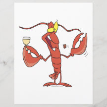 lustiger Röstenhummer-Cartoon Bedruckte Flyer