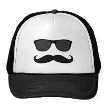 Lustiger schwarzer Schnurrbart und Sonnenbrille Retrocap