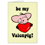 Lustiger Schwein Valentinstag Grußkarten