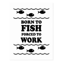 Lustiges Fischen Postkarten