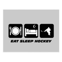 Lustiges Hockey Postkarte