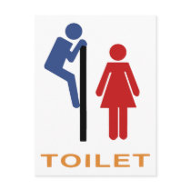 Lustiges Toiletten-Zeichen
