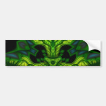Lutin d'homme vert - masque d'émeraude et d'or adhésif pour voiture