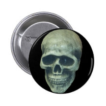 M. bleu-clair Bone avec l'arrière - plan noir Badge Avec Épingle