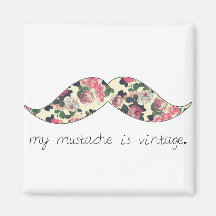 ma moustache est aimant vintage