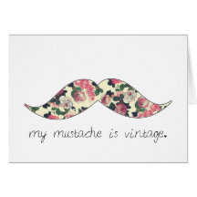 ma moustache est carte vintage