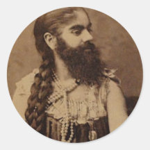 Madame barbue adhésif