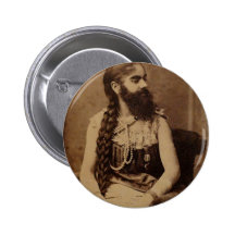 Madame barbue badges avec agrafe