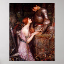 Madame et son affiche romantique de chevalier