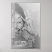 Madame sur le mur posters