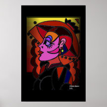 Madame With Hat Posters