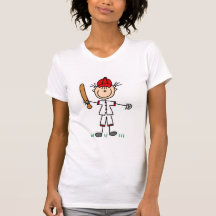 Mädchen-Baseball-Spieler-T-Shirts und Geschenke