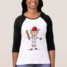 Mädchen-Baseball-Spieler-T-Shirts und Geschenke