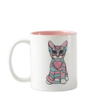 Mädchen-Katzen-Becher