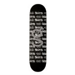 Mädchen-Skate auch - schwarzer Skateboard - (weiß  Personalisierte Skateboards