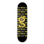 Mädchen-Skate auch! - Schwarzes Skateboard - (Gold Personalisierte Skatedecks