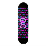 Mädchen-Skate auch! - Schwarzes Skateboard - (Rosa Skateboarddeck