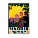 Madrid im Frühjahr-Reise-fördernden Plakat Postkarten