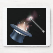 Magischer tophat und Magie-Stab Mauspads
