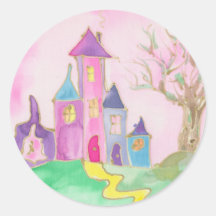Magisches Schloss Runde Sticker