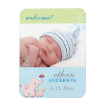 Magnet de faire-part de naissance de photo de bébé