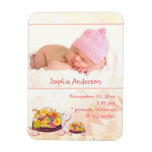 Magnet de faire-part de naissance de photo de bébé