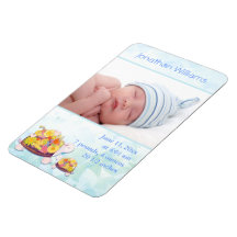 Magnet de faire-part de naissance de photo de bébé