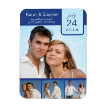 Magnet des blauen Bandes Save the Date